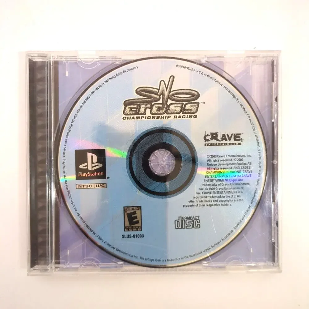 SNO-CROSS CHAMPIONSHIP RACING PlayStation 1 PS1 Video Game Racing Snowmobile
